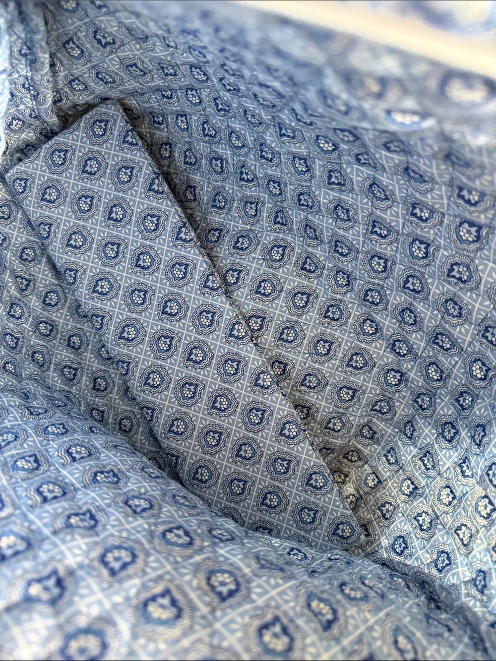 Longaberger quilted blue